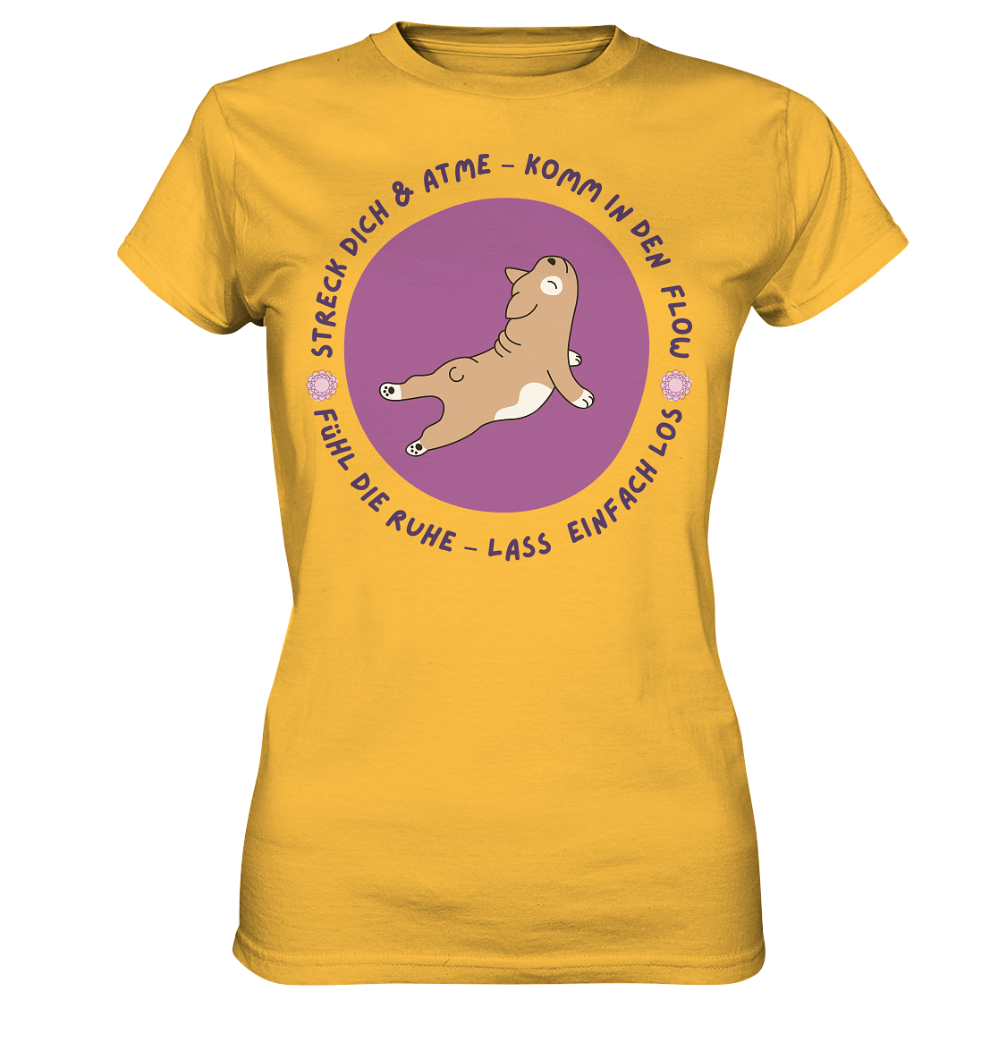 Yoga Frenchie  - Ladies Premium Shirt