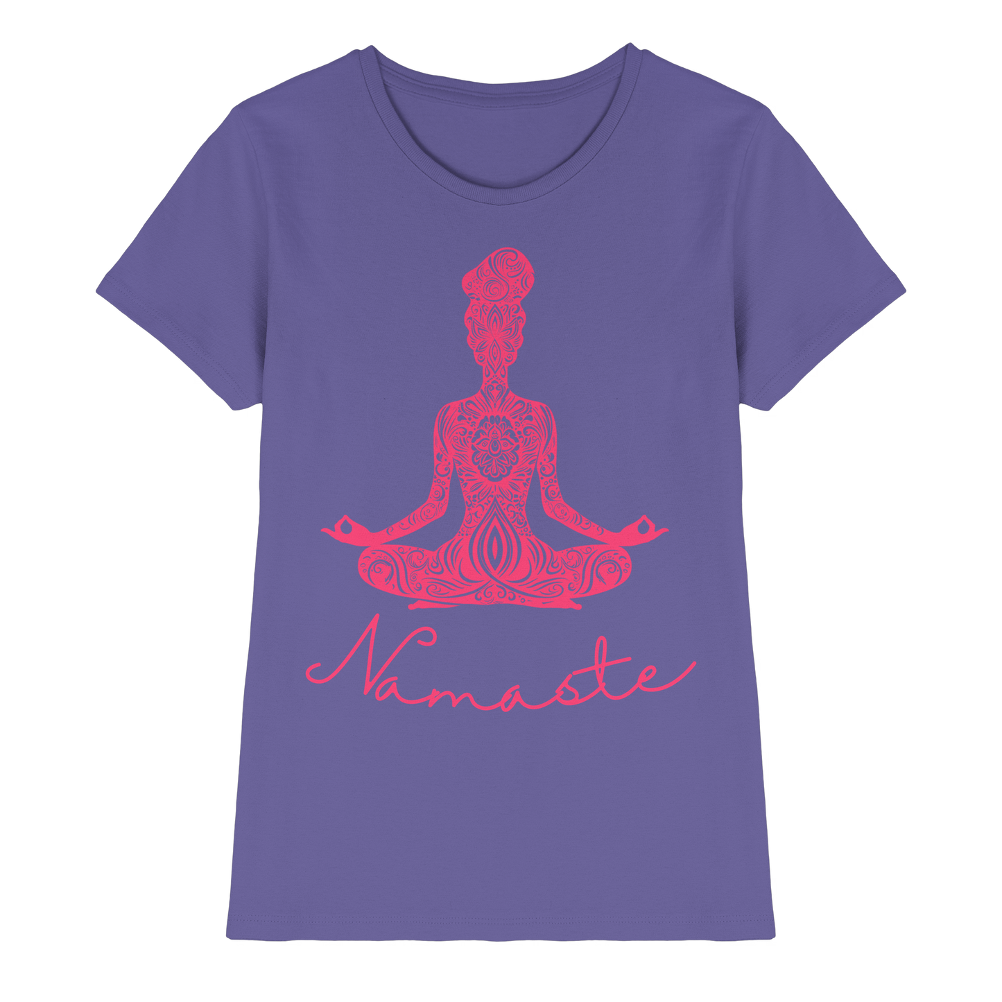 Frau Meditiert Namaste - Ladies Premium Shirt