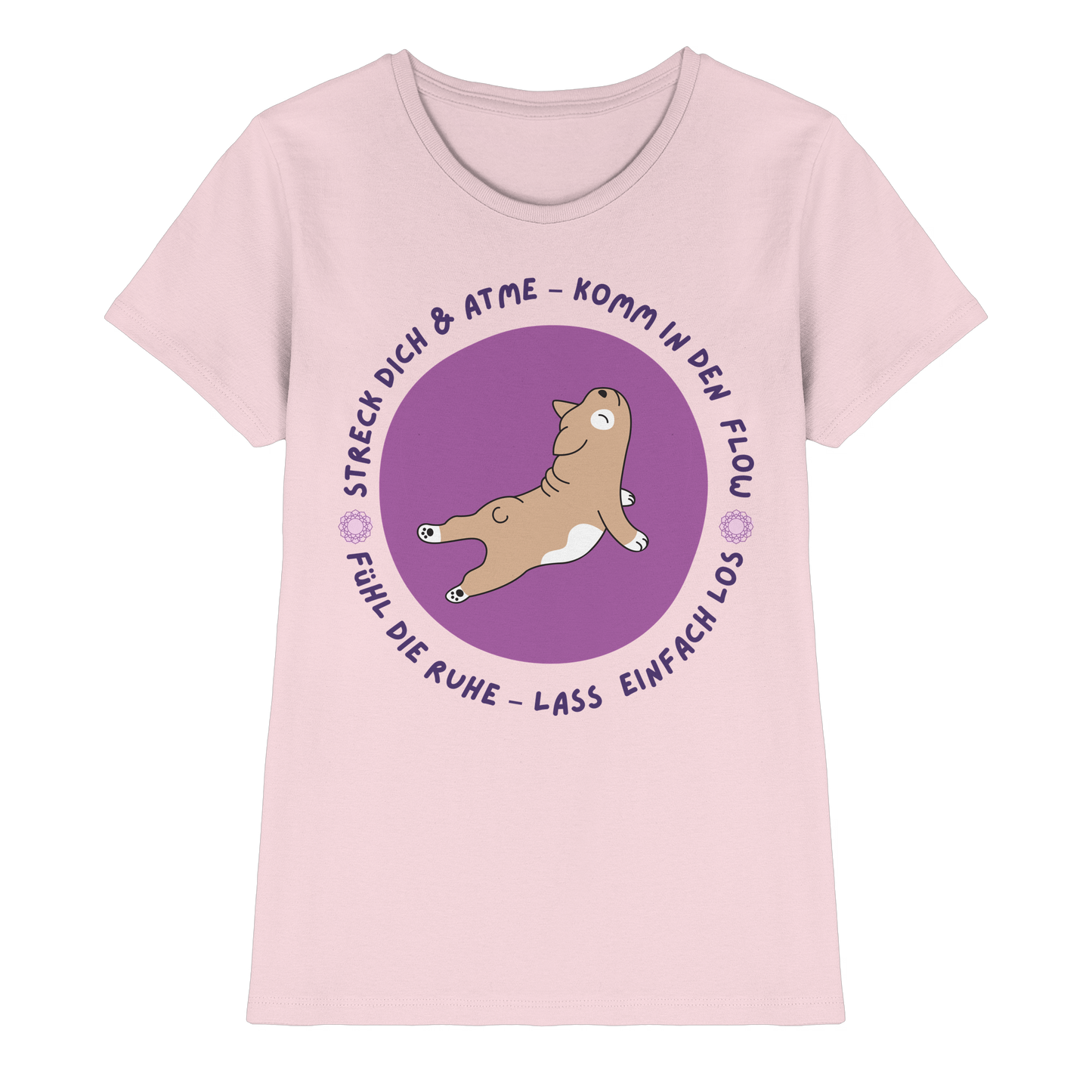 Yoga Frenchie  - Ladies Premium Shirt