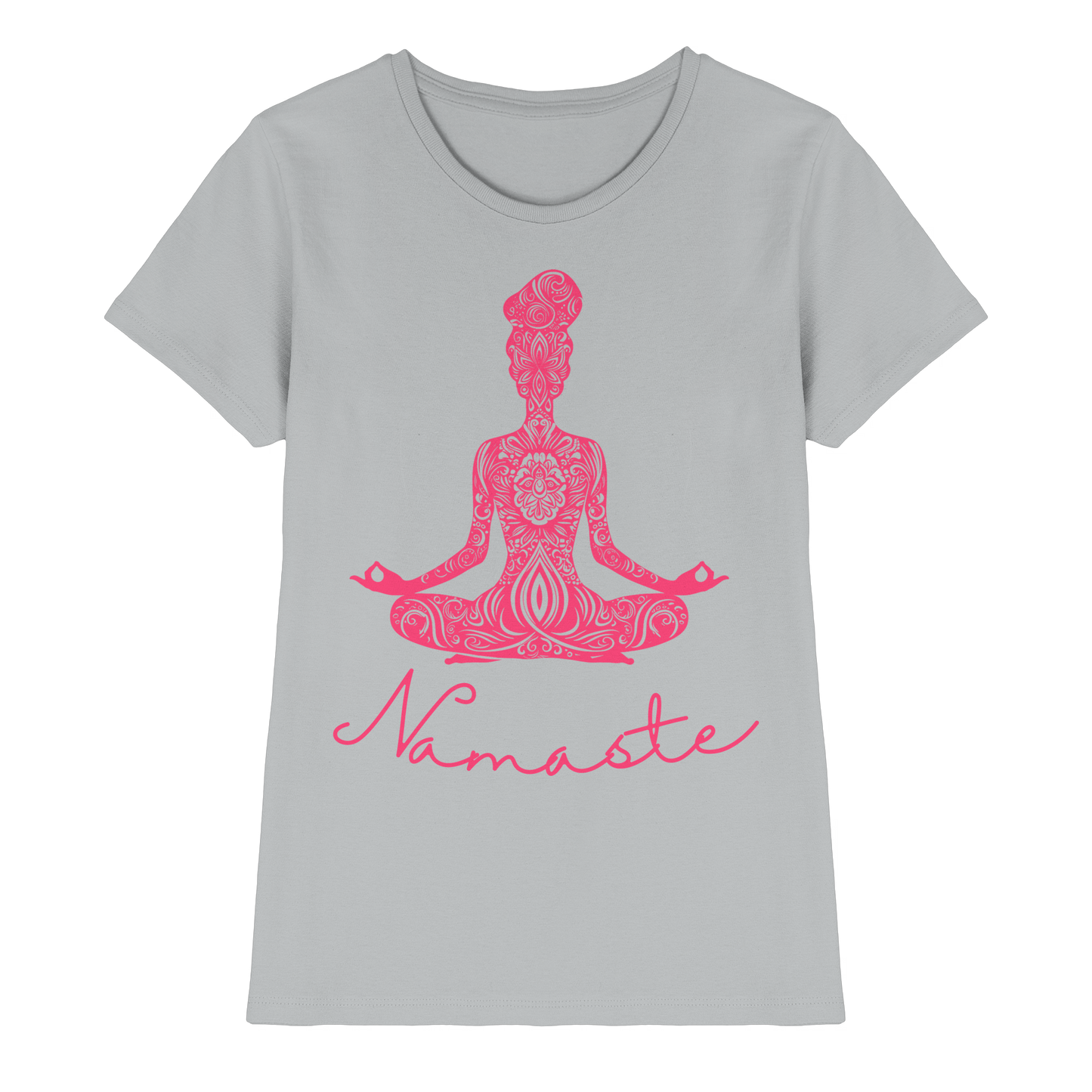 Frau Meditiert Namaste - Ladies Premium Shirt