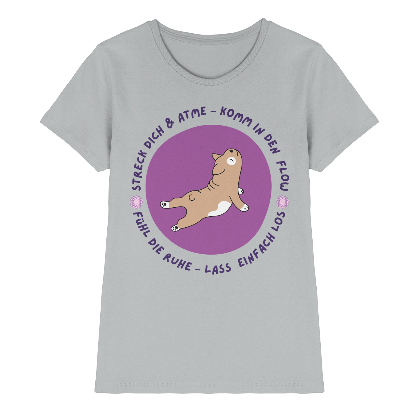 Yoga Frenchie  - Ladies Premium Shirt
