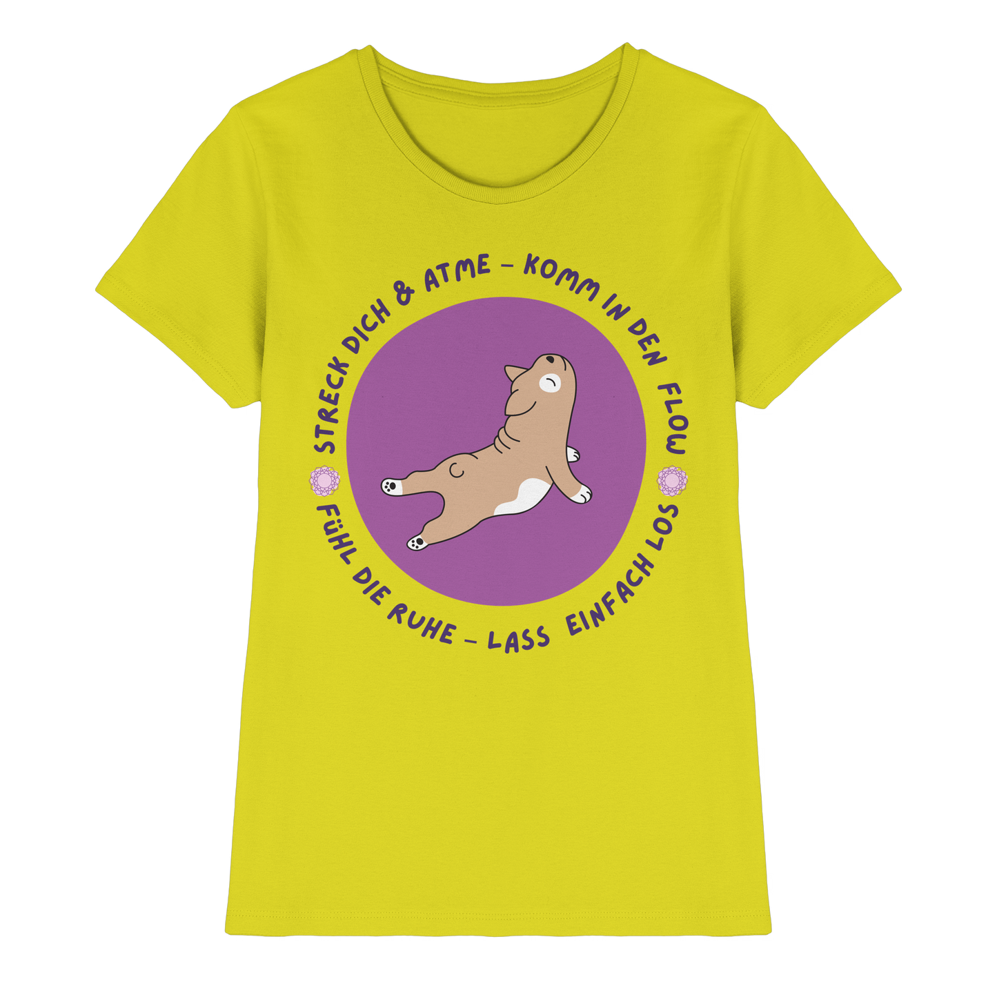 Yoga Frenchie  - Ladies Premium Shirt
