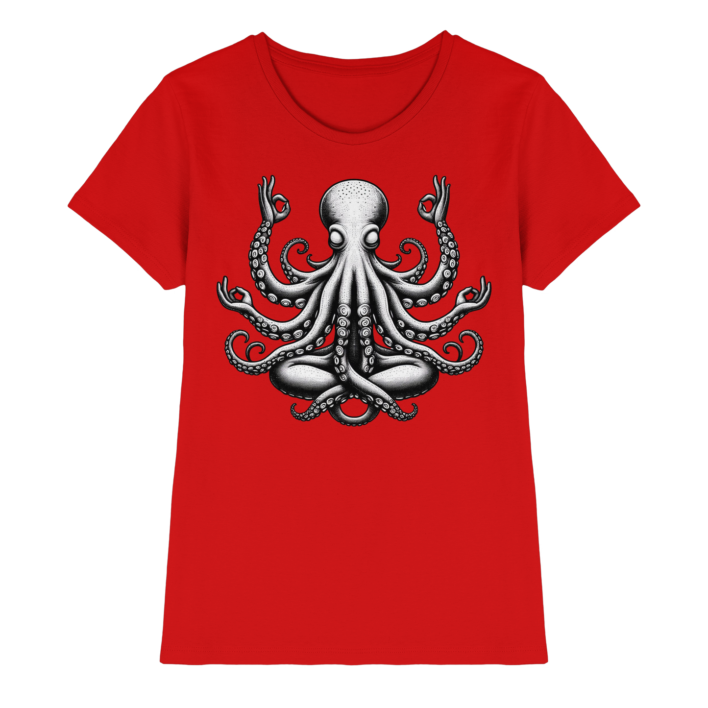Oktopus in Meditation - Ladies Premium Shirt