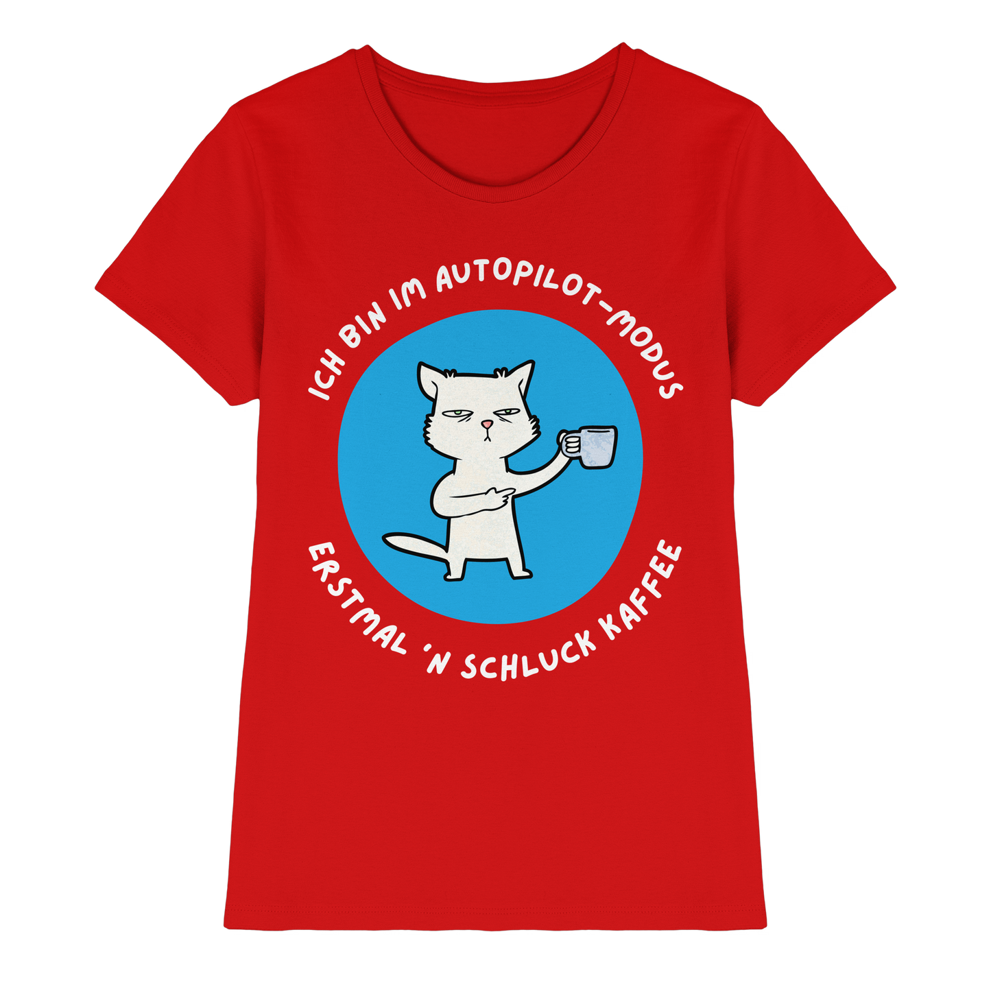 Kaffee Katze - Ladies Premium Shirt