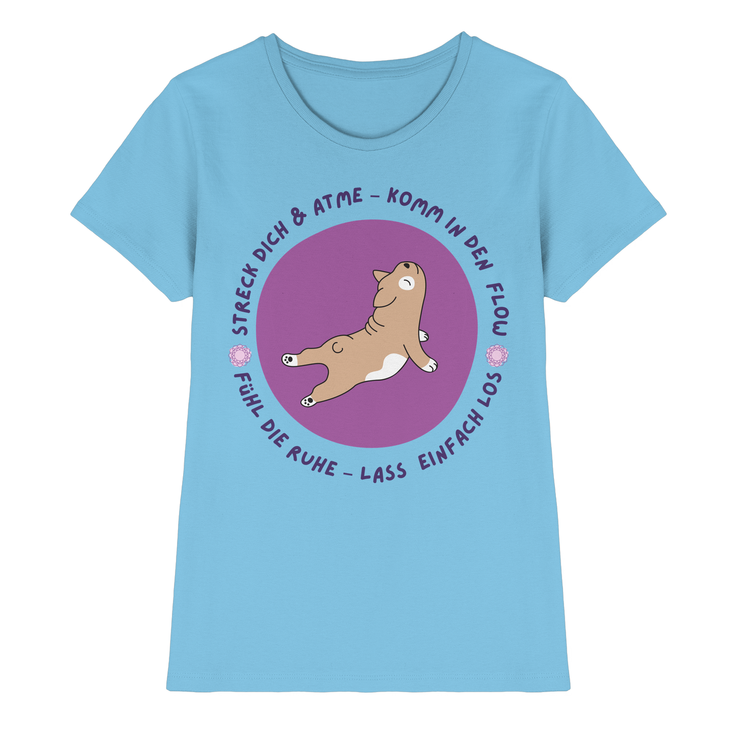 Yoga Frenchie  - Ladies Premium Shirt