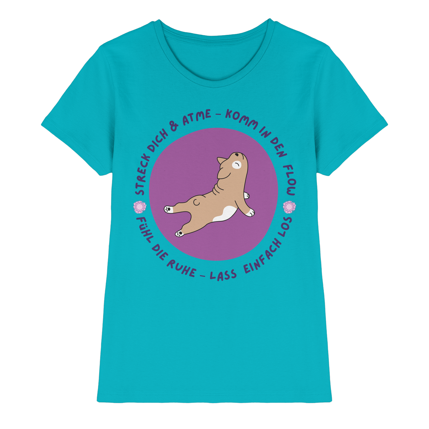 Yoga Frenchie  - Ladies Premium Shirt