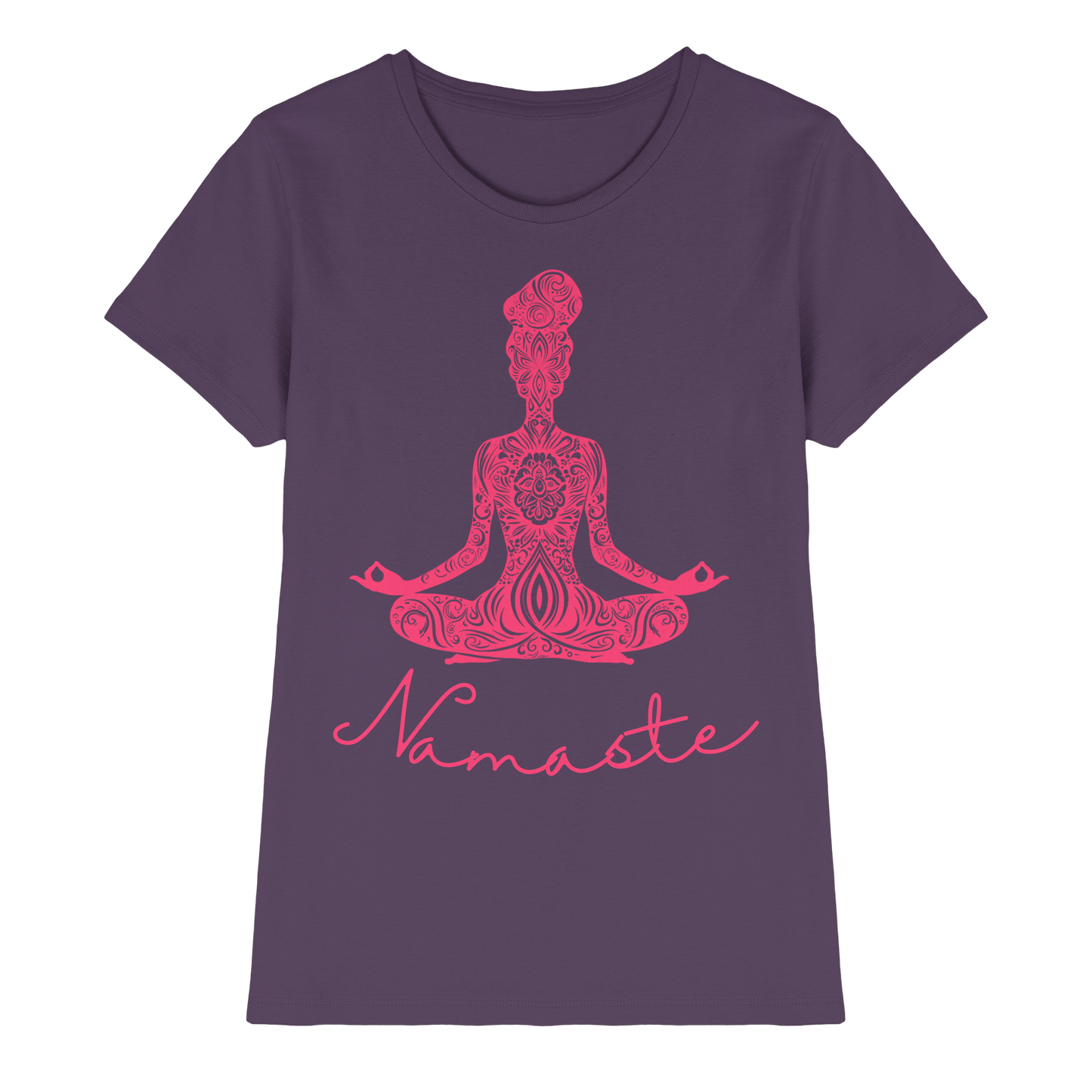 Frau Meditiert Namaste - Ladies Premium Shirt