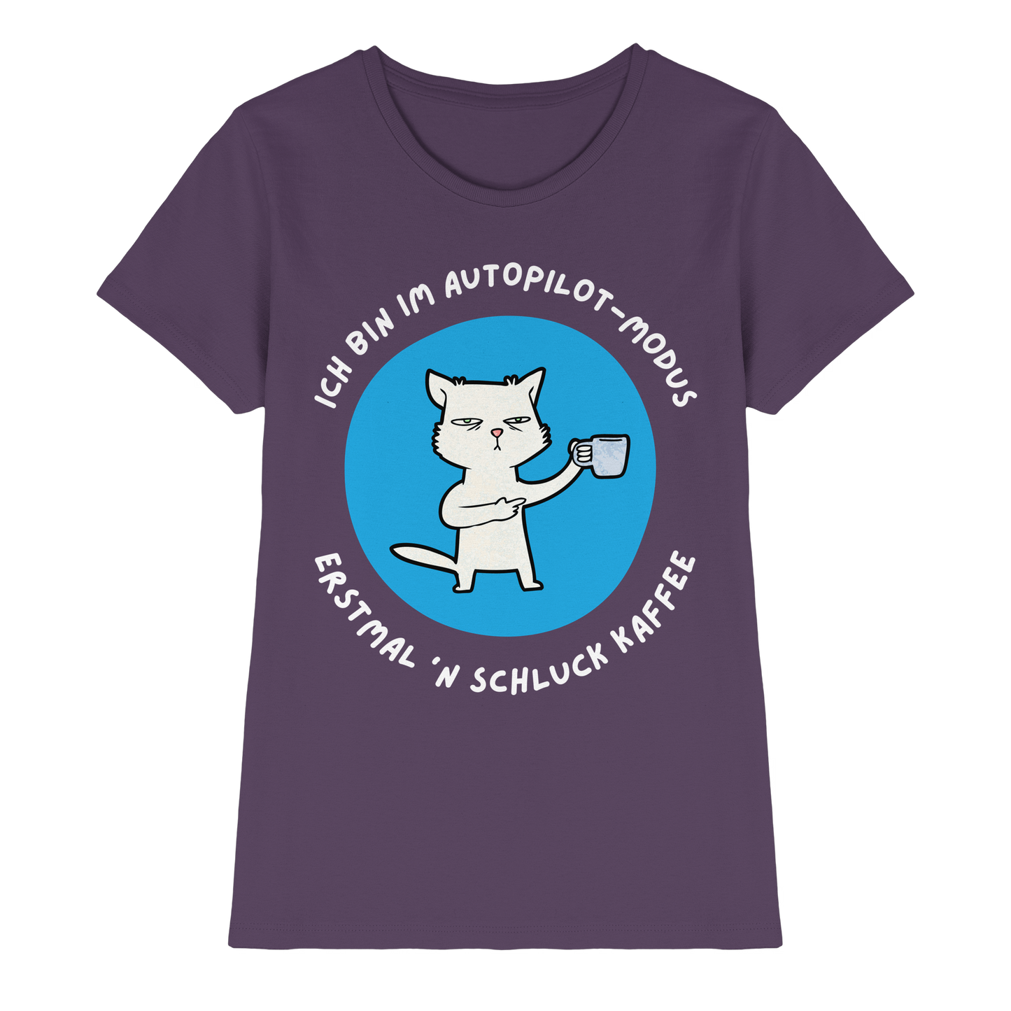 Kaffee Katze - Ladies Premium Shirt