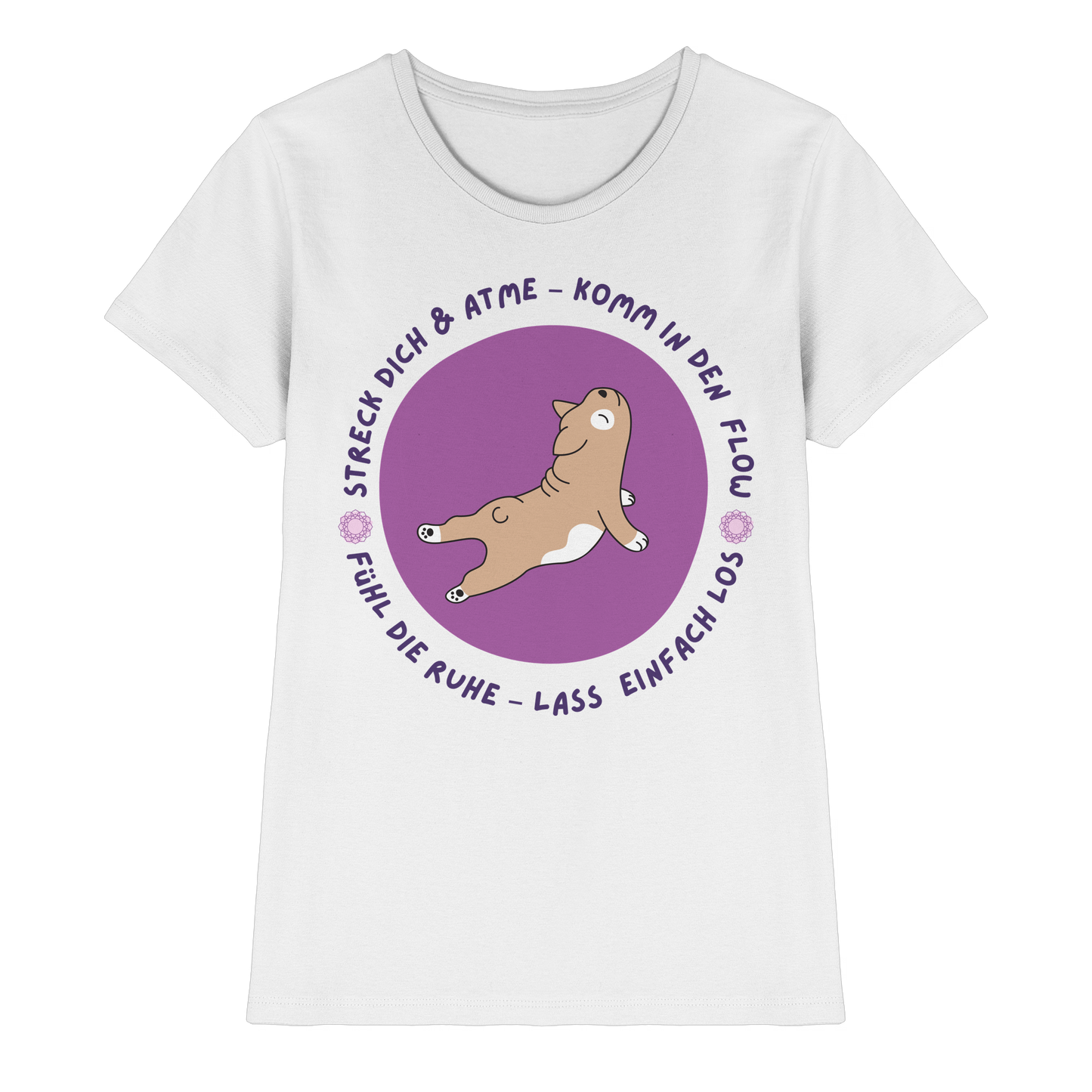 Yoga Frenchie  - Ladies Premium Shirt