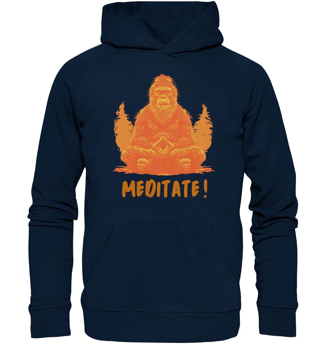BigFoot Meditation Orange - Organic Hoodie