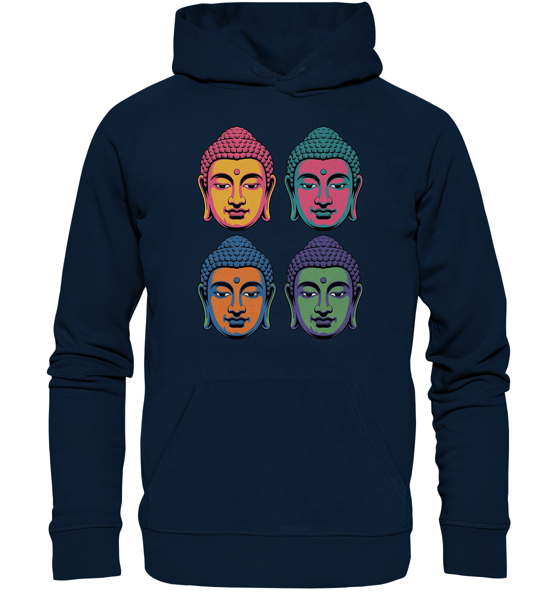 Buddha Köpfe Pop Art - Organic Hoodie