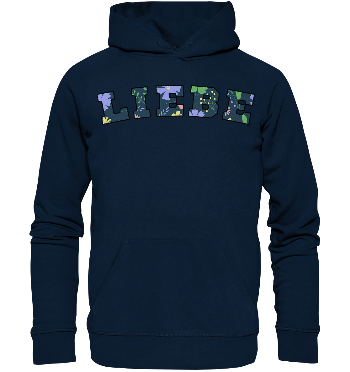 Liebe Floral Pattern - Organic Hoodie