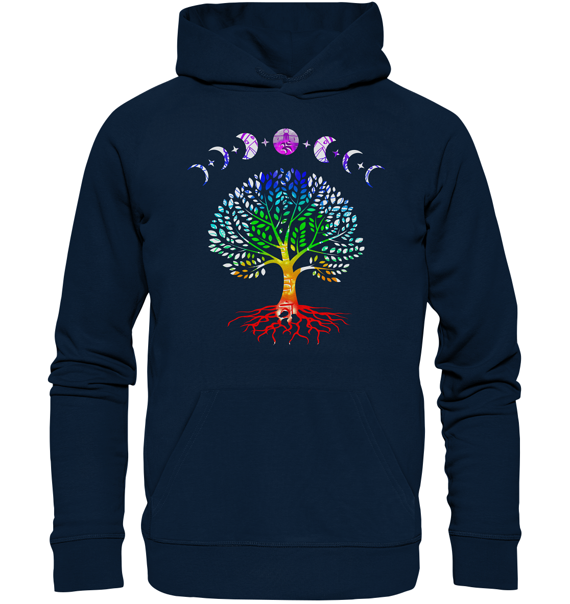 Lebensbaum + Mondphasen - Organic Hoodie