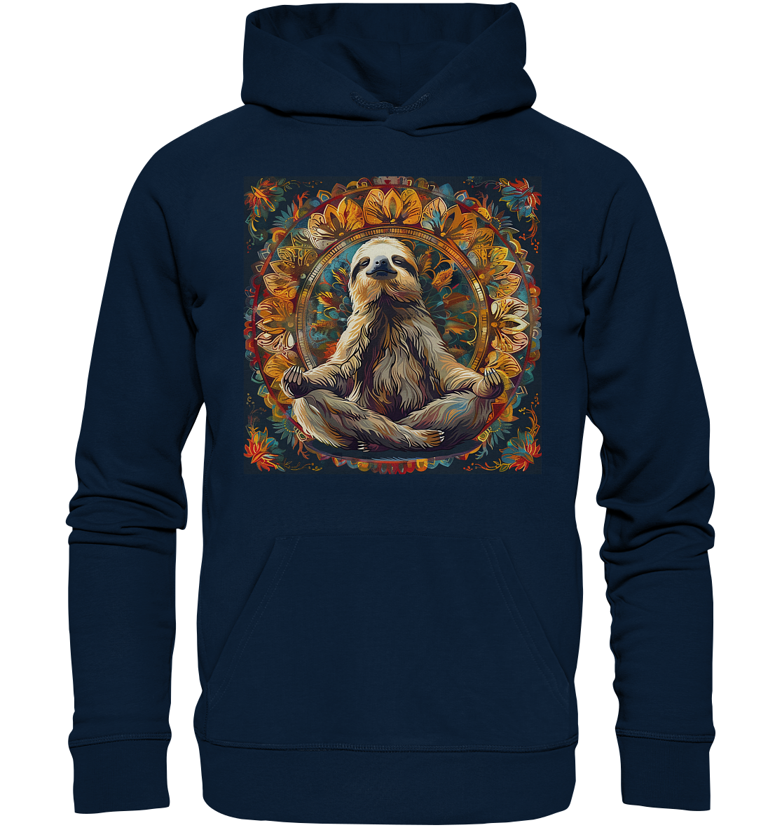 Meditierendes Faultier - Organic Hoodie
