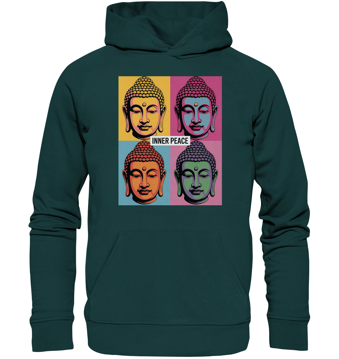 Inner Peace Pop Art Buddha - Organic Hoodie