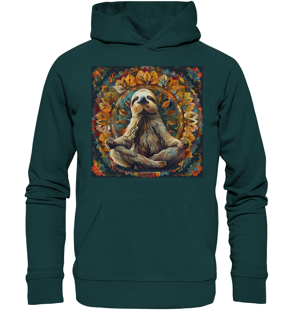 Meditierendes Faultier - Organic Hoodie