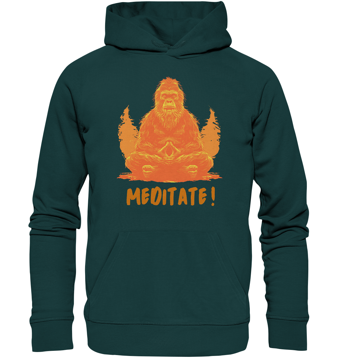 BigFoot Meditation Orange - Organic Hoodie