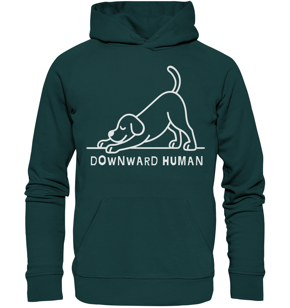 Downward Human Yoga Dog - Organic Hoodie