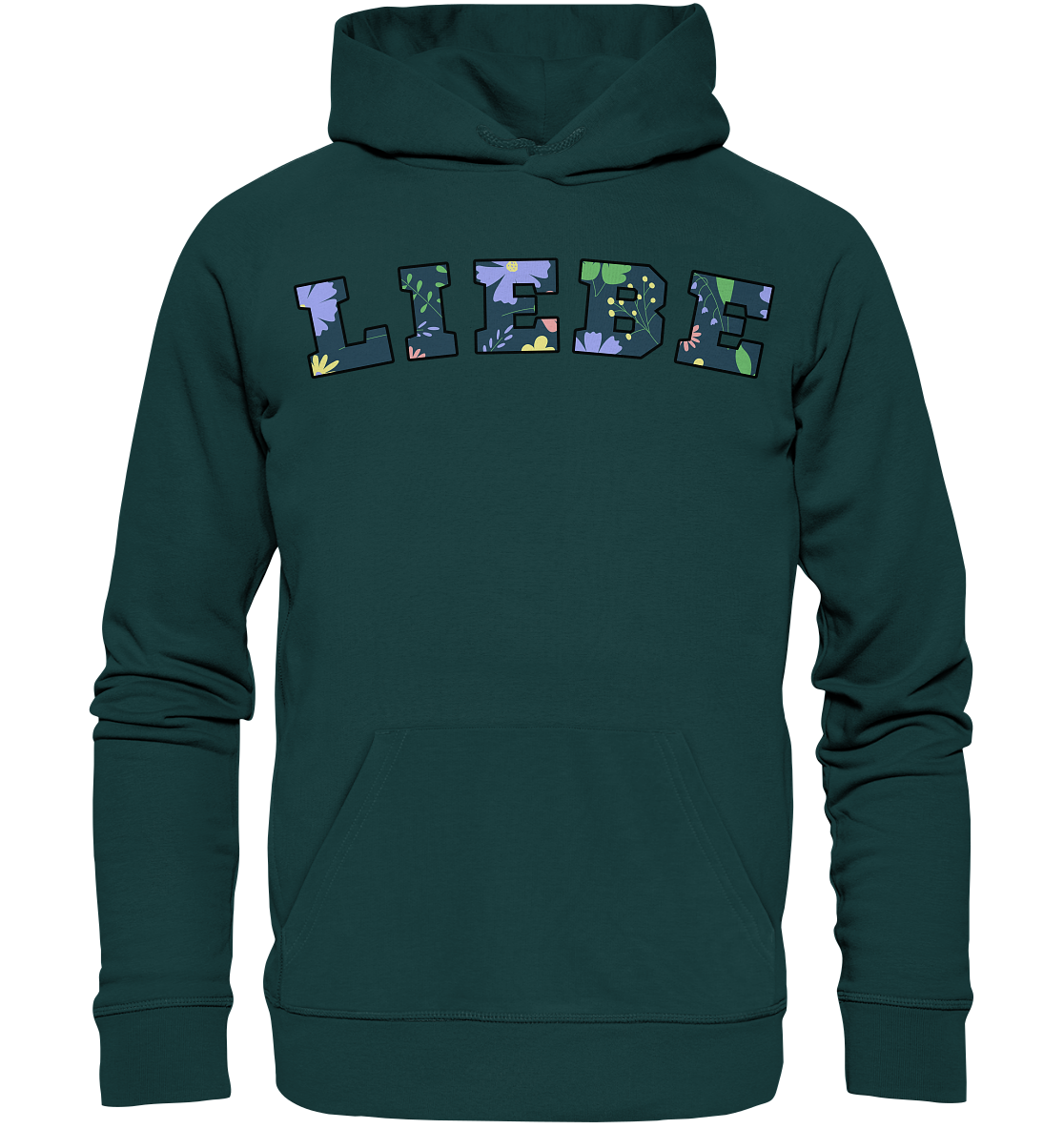 Liebe Floral Pattern - Organic Hoodie
