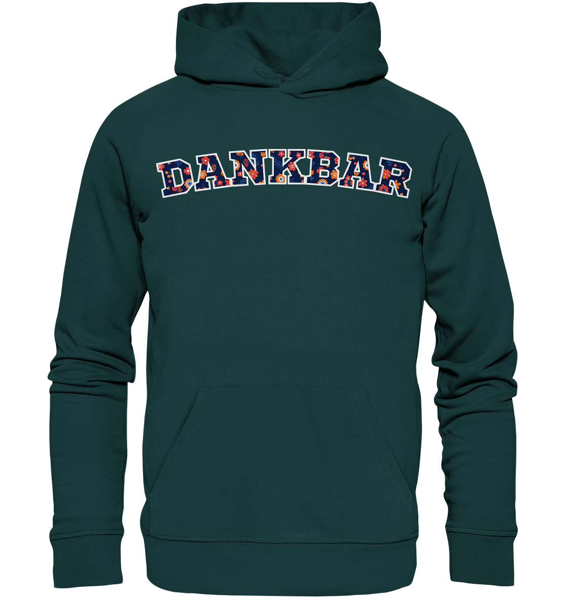 DANKBAR Floral Pattern - Organic Hoodie