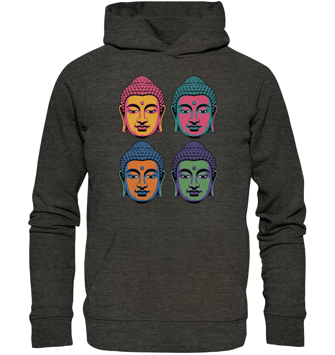 Buddha Köpfe Pop Art - Organic Hoodie