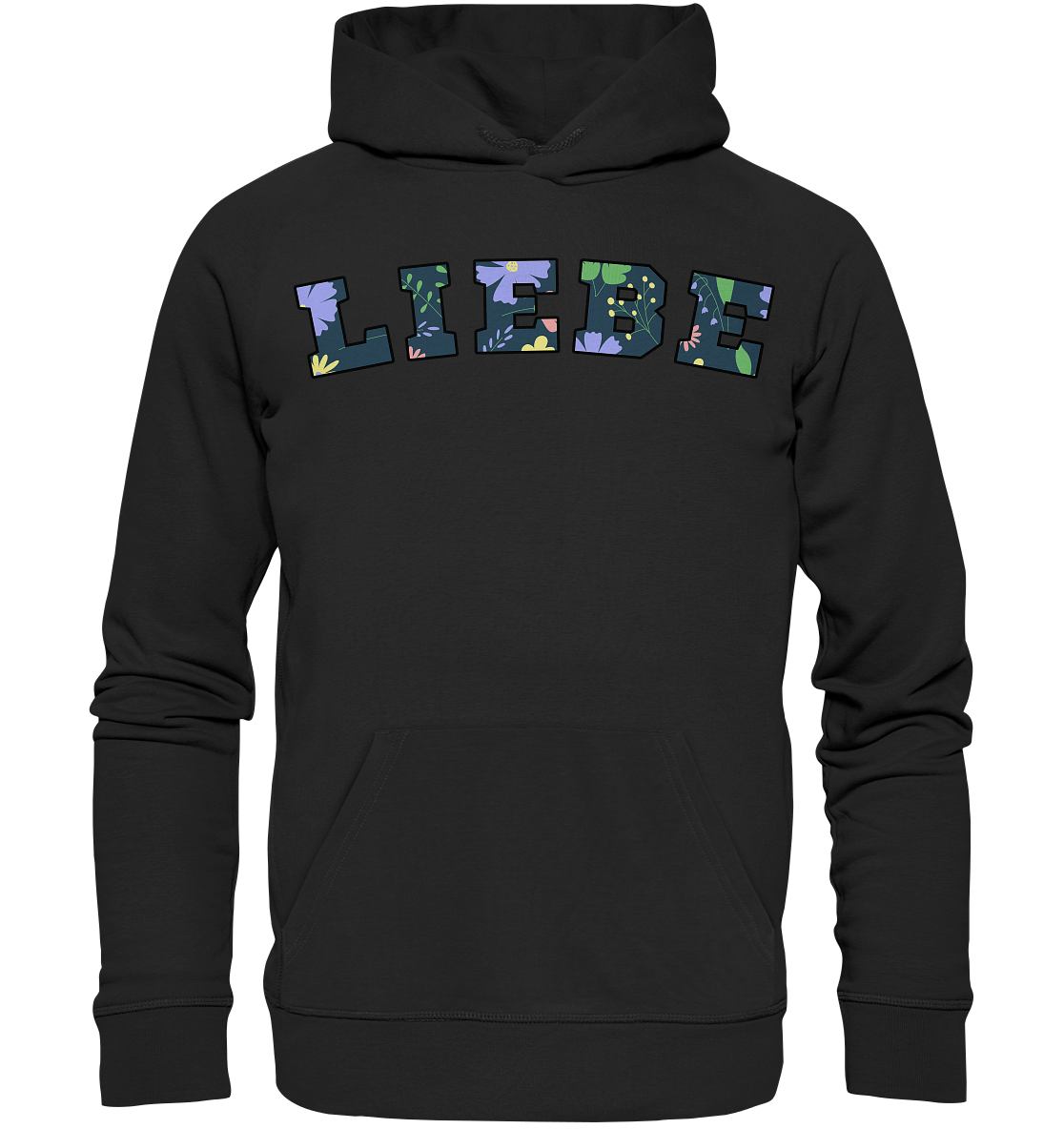 Liebe Floral Pattern - Organic Hoodie