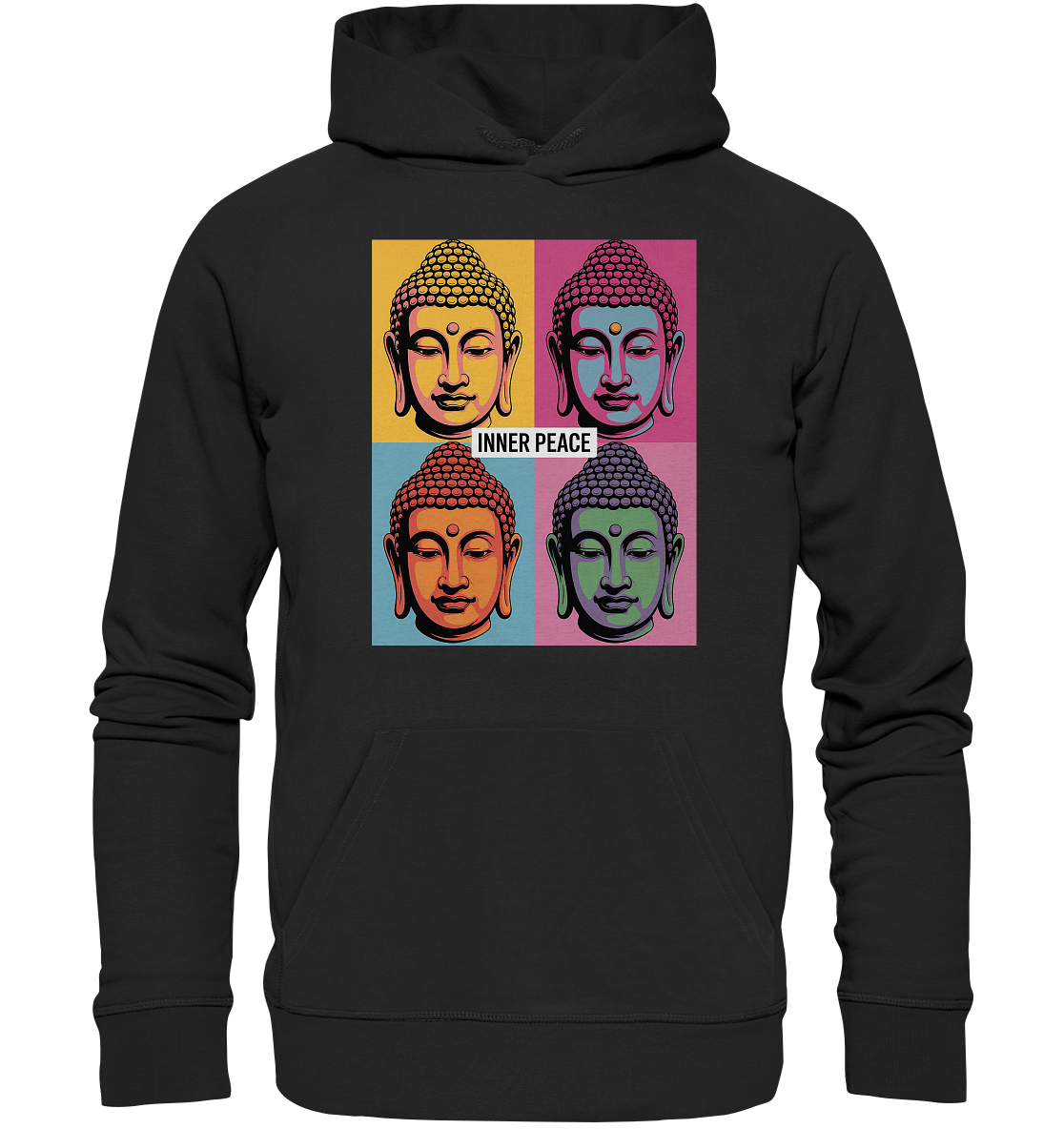 Inner Peace Pop Art Buddha - Organic Hoodie