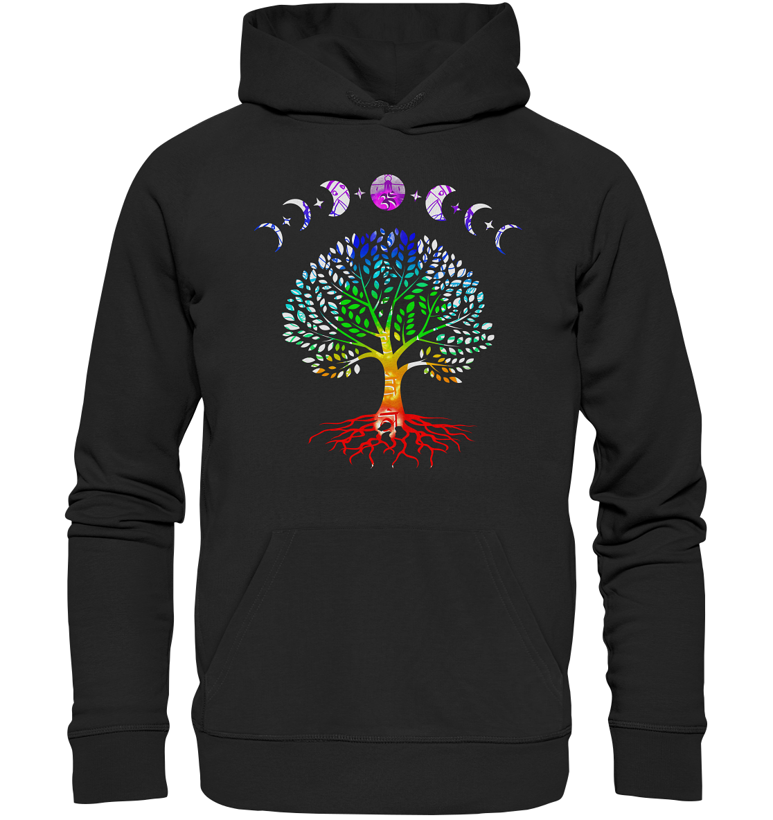 Lebensbaum + Mondphasen - Organic Hoodie
