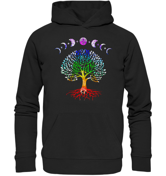Lebensbaum + Mondphasen - Organic Hoodie