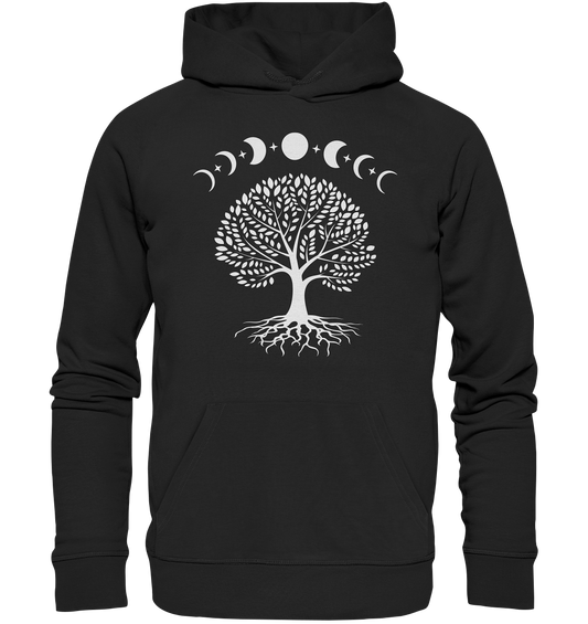 Mondphasen Lebensbaum - Organic Hoodie