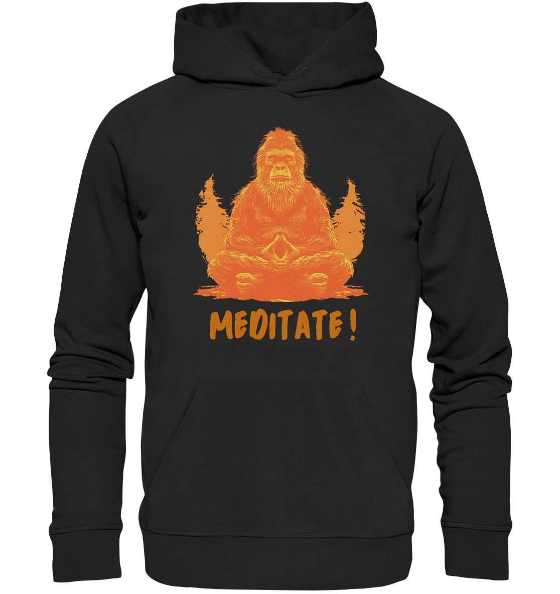 BigFoot Meditation Orange - Organic Hoodie