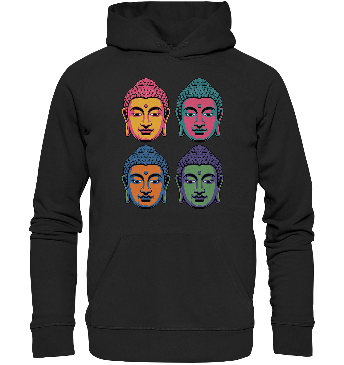 Buddha Köpfe Pop Art - Organic Hoodie