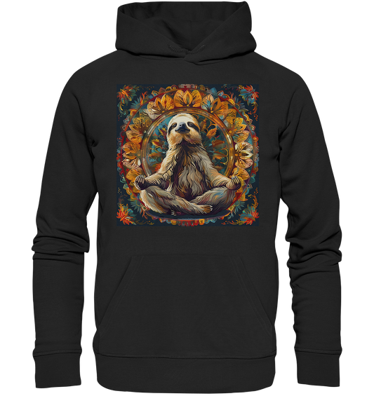 Meditierendes Faultier - Organic Hoodie