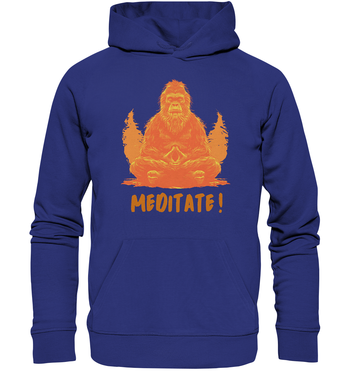 BigFoot Meditation Orange - Organic Hoodie