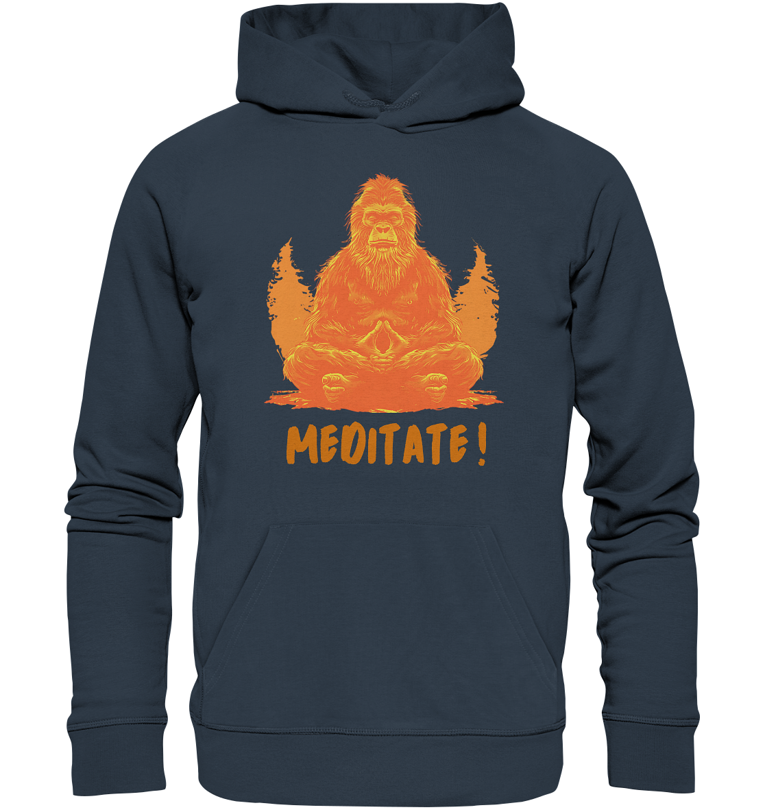 BigFoot Meditation Orange - Organic Hoodie