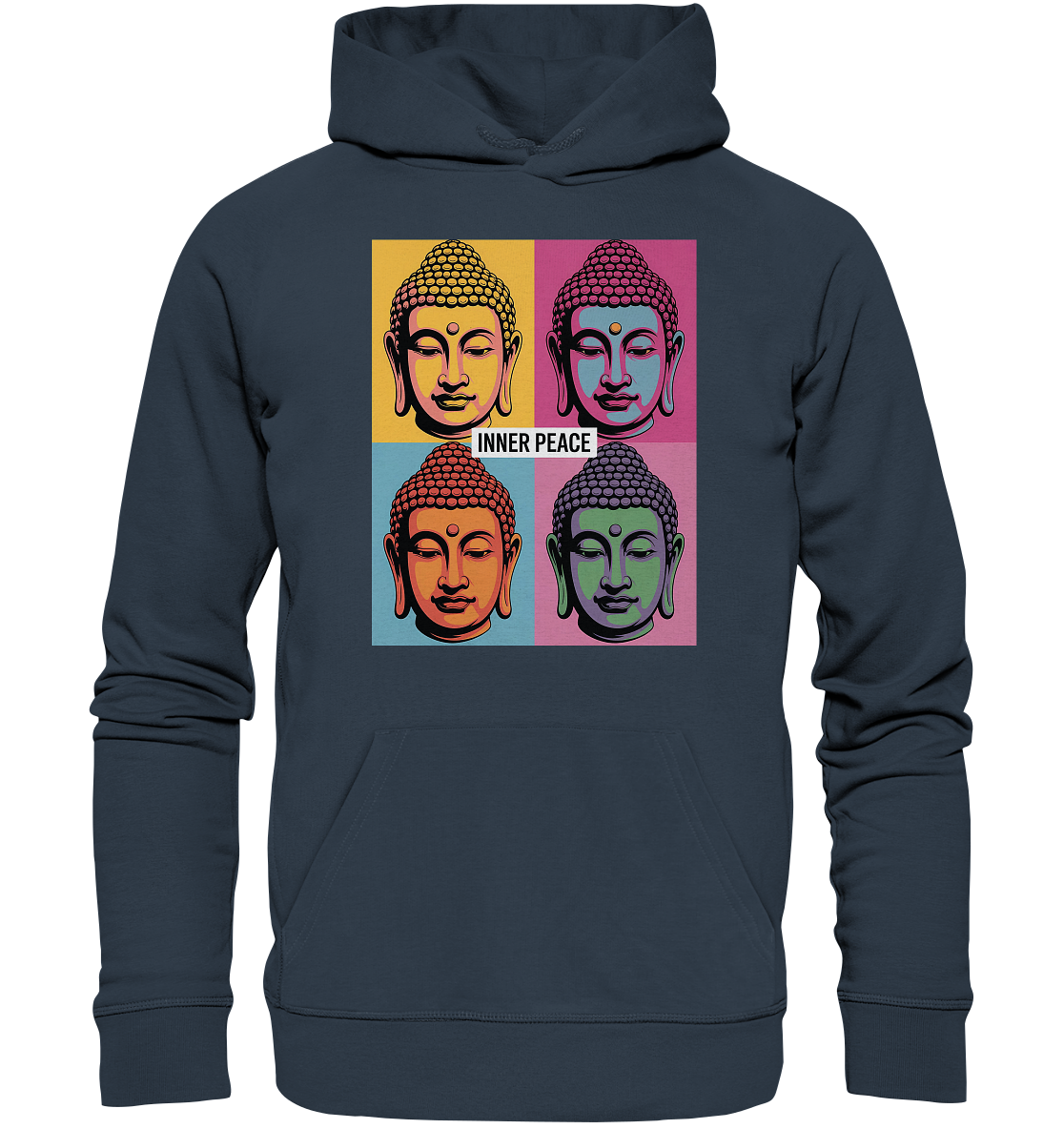 Inner Peace Pop Art Buddha - Organic Hoodie