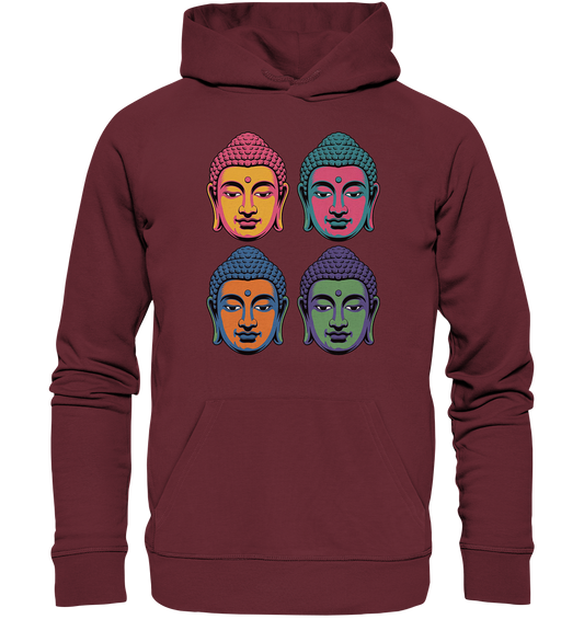 Buddha Köpfe Pop Art - Organic Hoodie