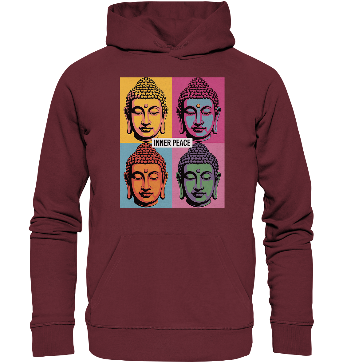 Inner Peace Pop Art Buddha - Organic Hoodie