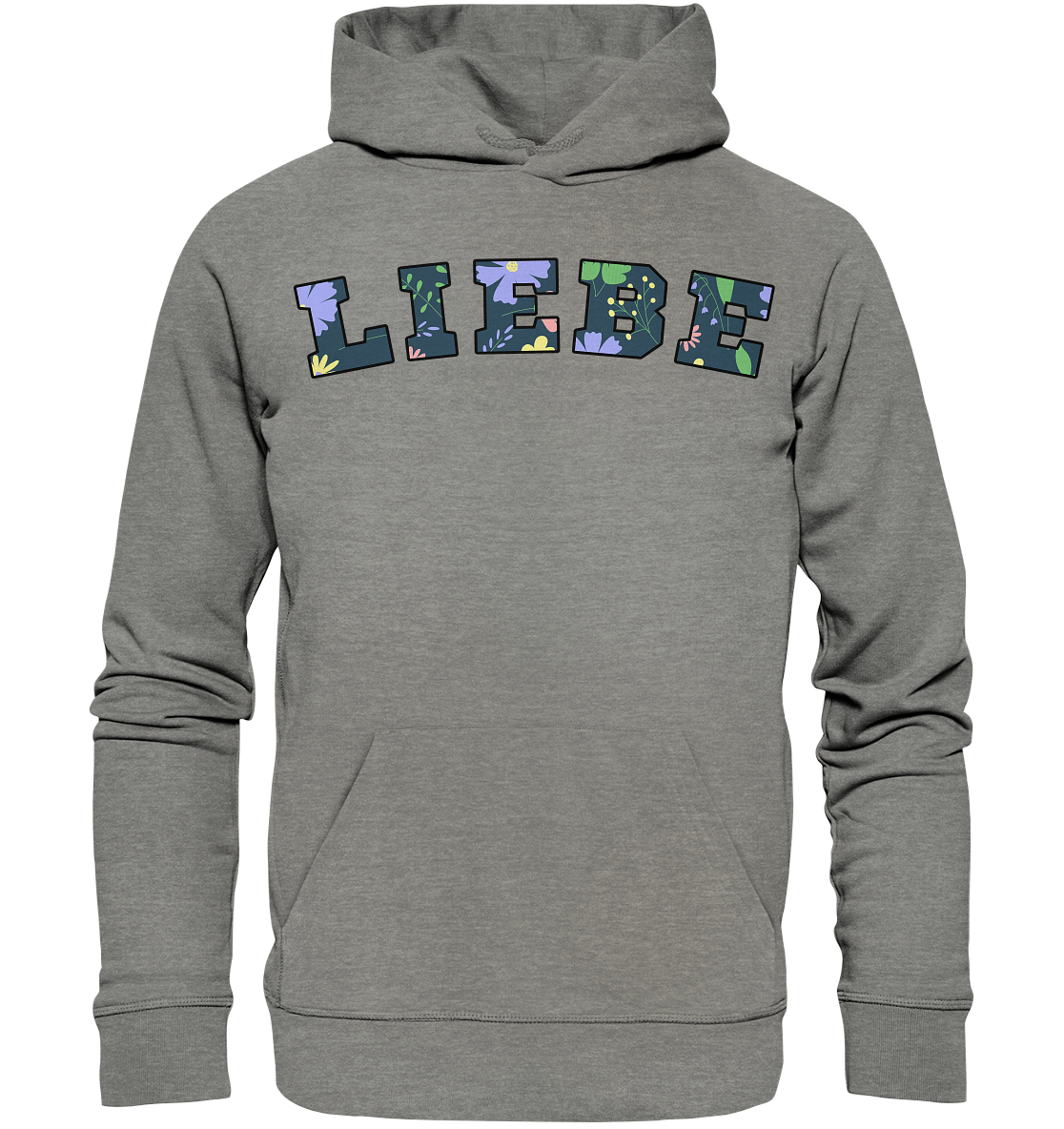 Liebe Floral Pattern - Organic Hoodie