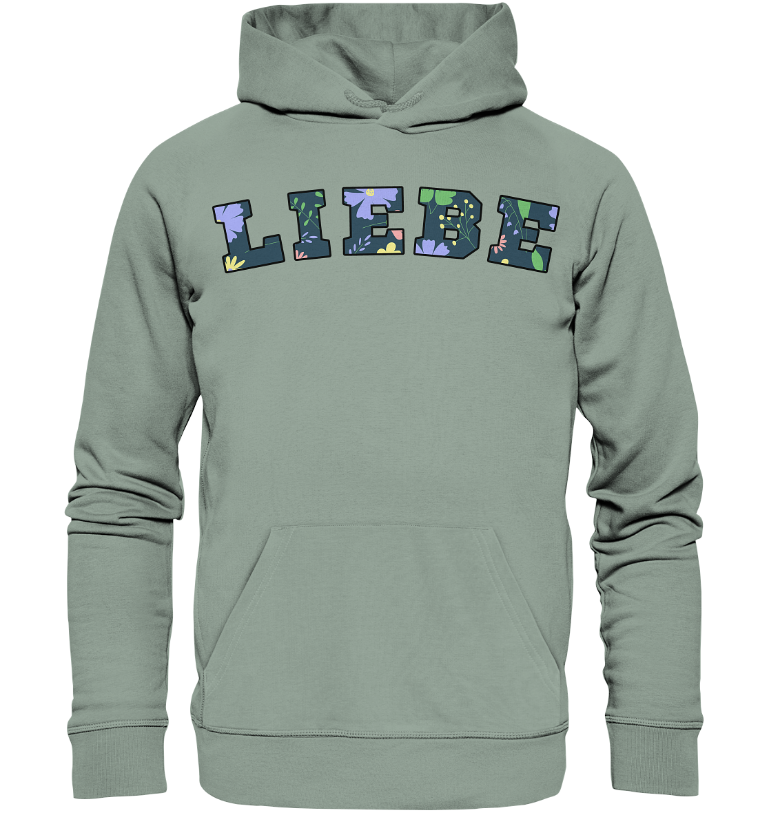 Liebe Floral Pattern - Organic Hoodie
