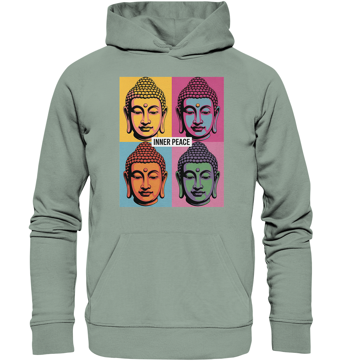 Inner Peace Pop Art Buddha - Organic Hoodie
