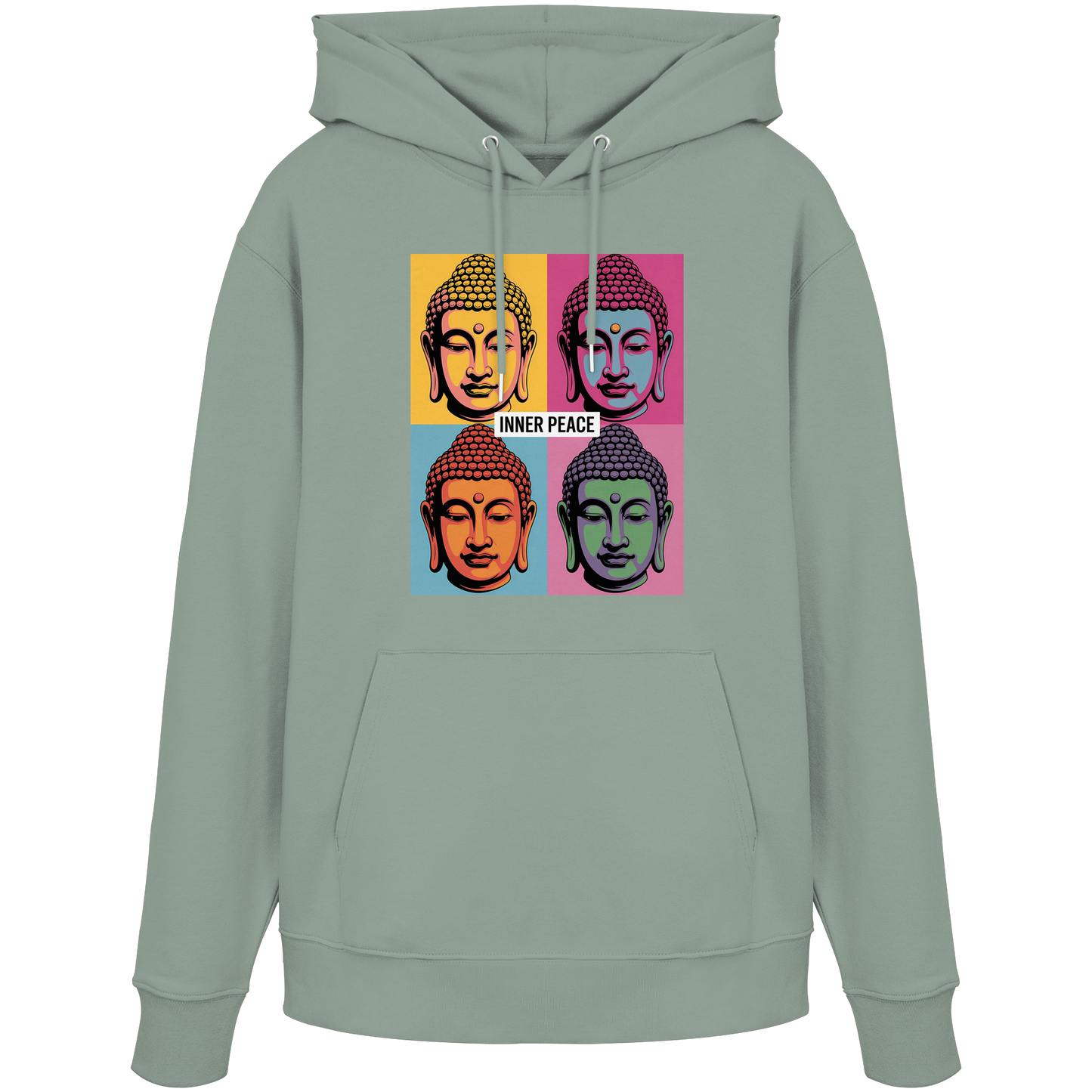 Inner Peace Pop Art Buddha - Organic Hoodie