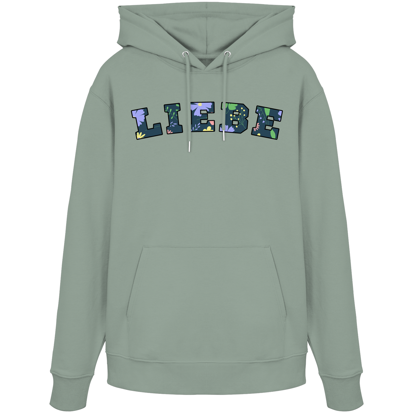 Liebe Floral Pattern - Organic Hoodie