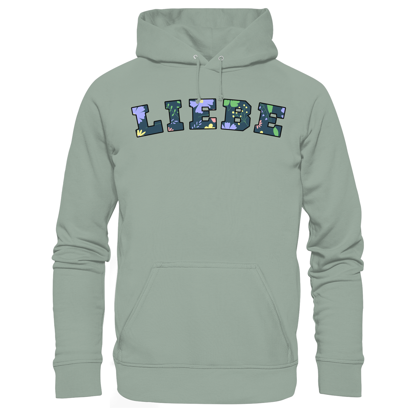 Liebe Floral Pattern - Organic Hoodie