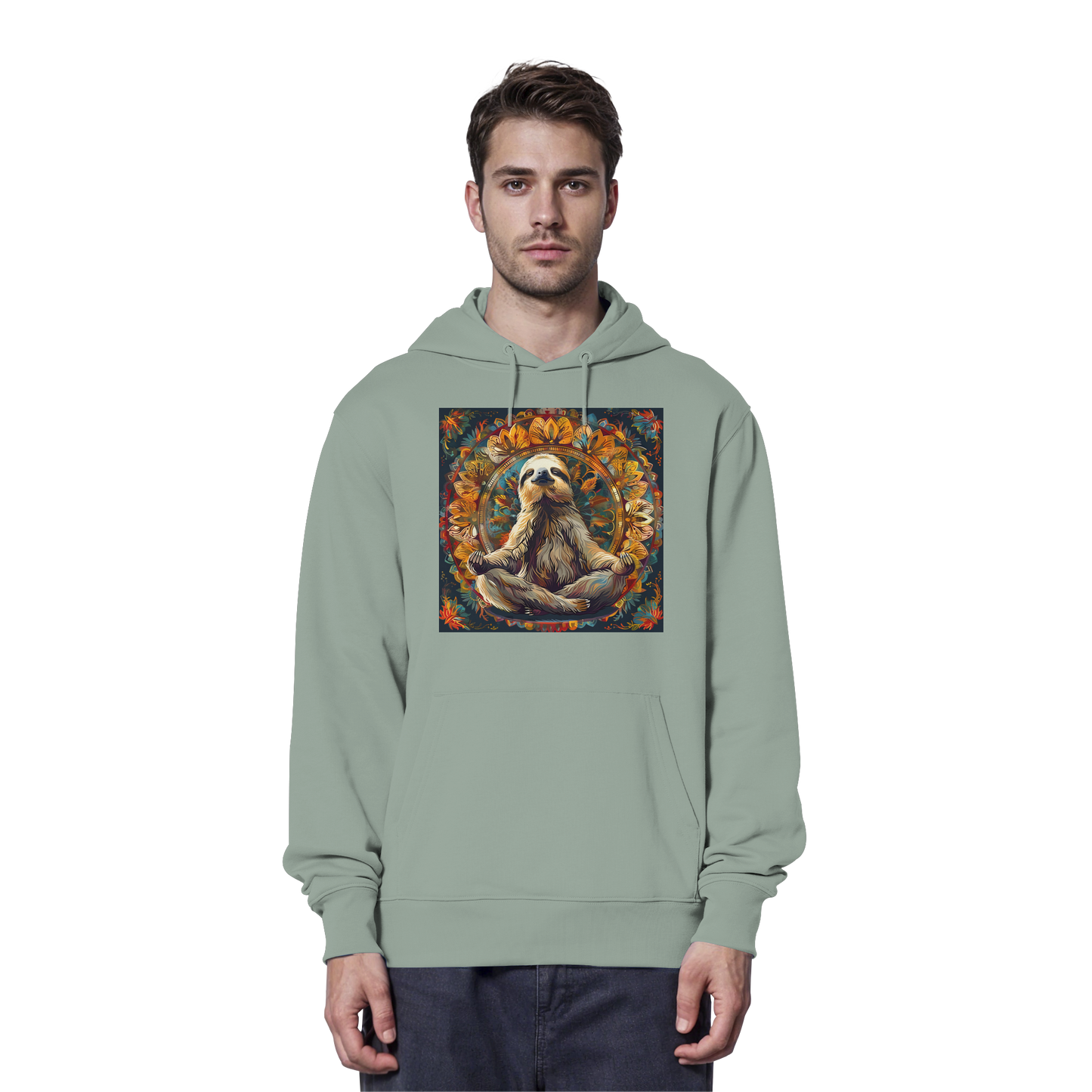 Meditierendes Faultier - Organic Hoodie