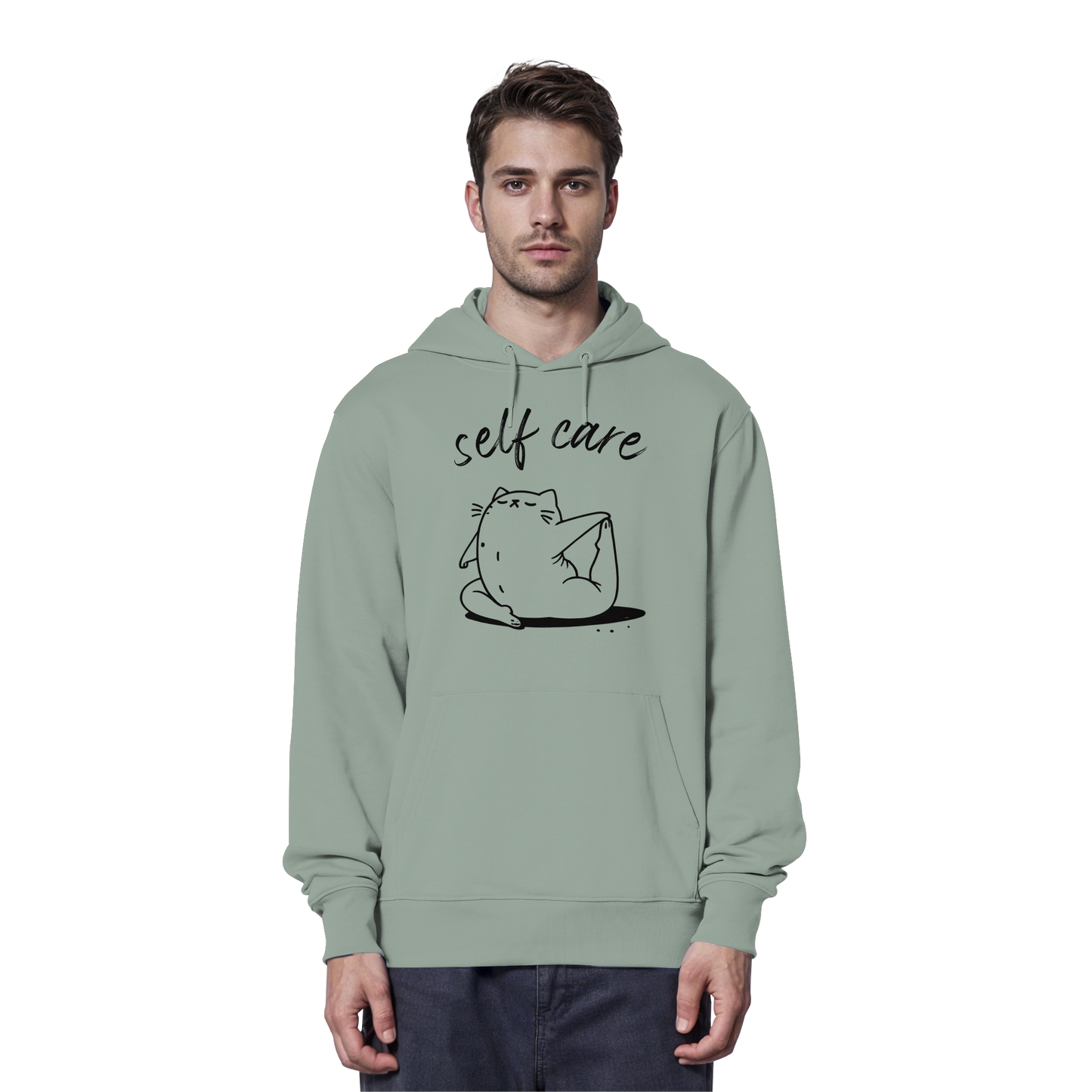 Selfcare Yoga Katze - Organic Hoodie