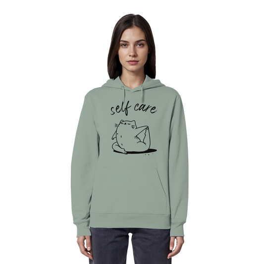 Selfcare Yoga Katze - Organic Hoodie