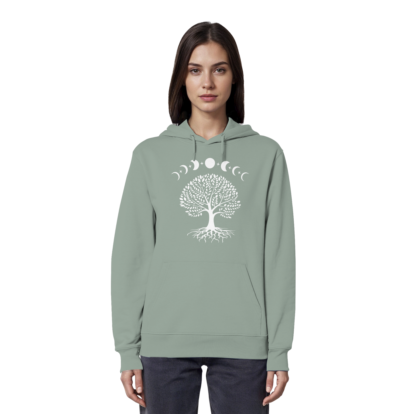 Mondphasen Lebensbaum - Organic Hoodie