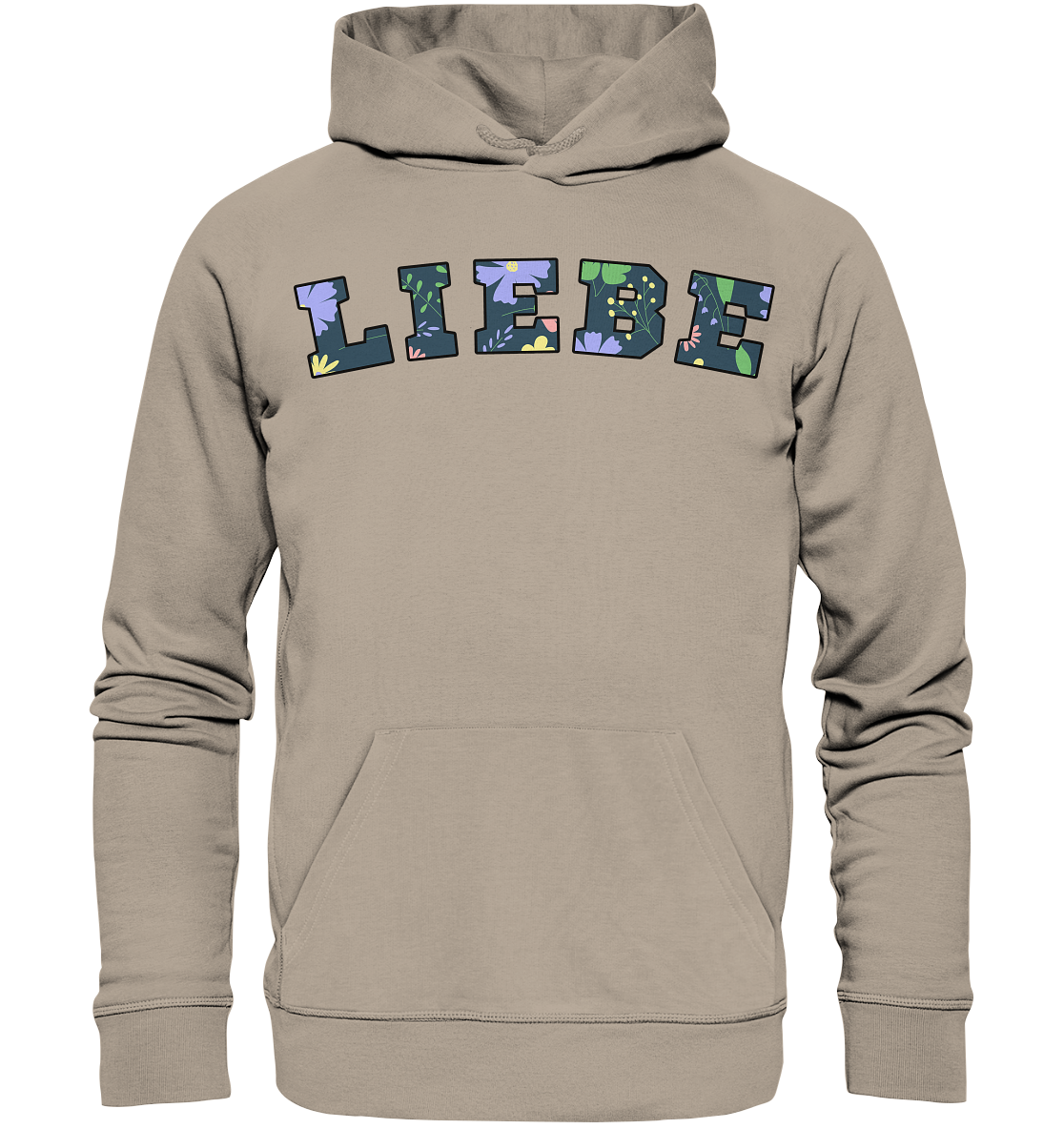 Liebe Floral Pattern - Organic Hoodie