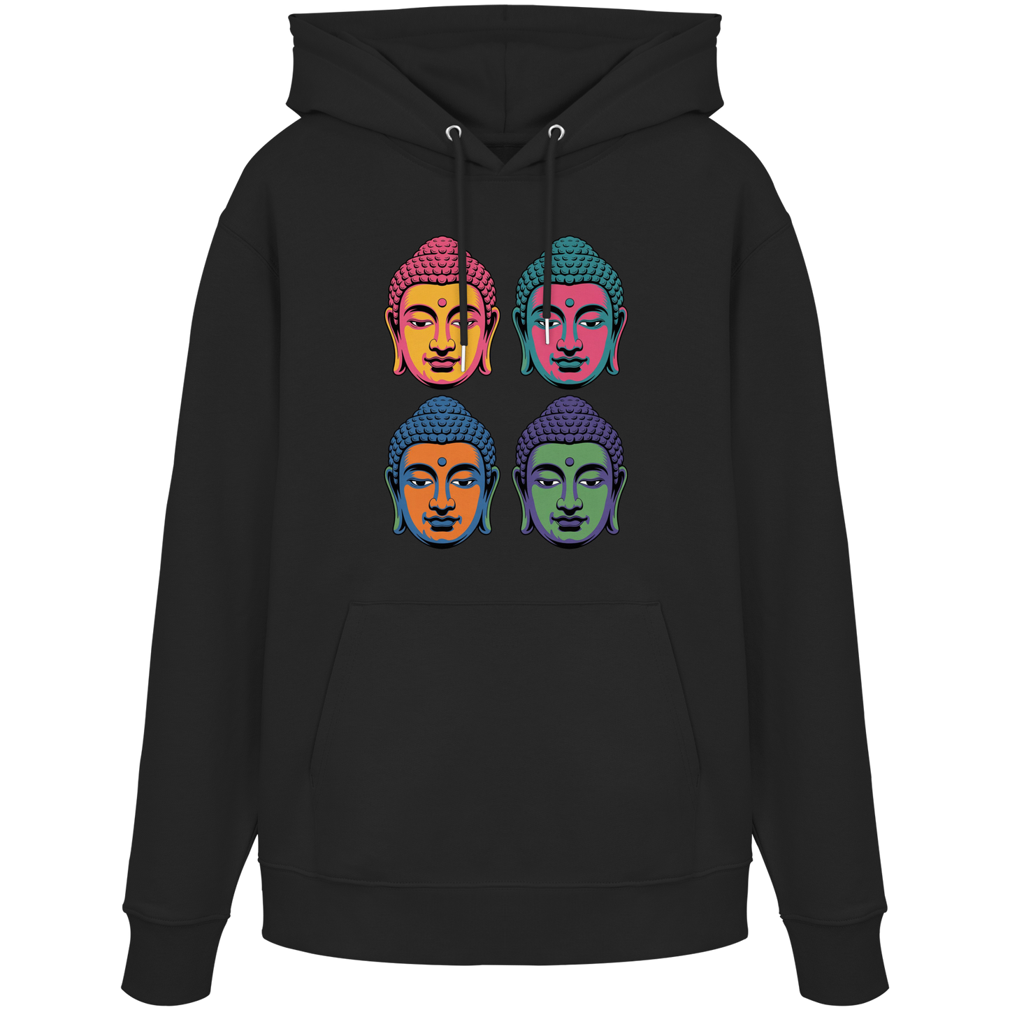 Buddha Köpfe Pop Art - Organic Hoodie